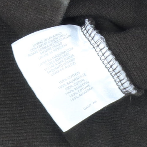 GANT Men’s Brown 1/2 Zip Cotton Sweatshirt L Mock Neck Classic