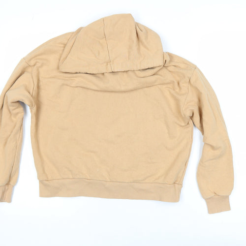 Pull & Bear Women’s Beige Pullover Hoodie Size 8 Casual Style