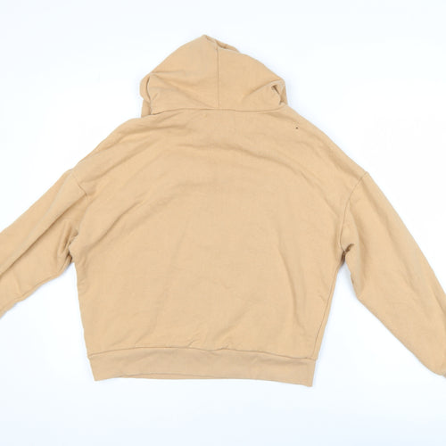 Pull & Bear Women’s Beige Pullover Hoodie Size 8 Casual Style