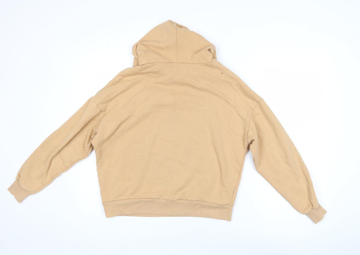 Pull & Bear Women’s Beige Pullover Hoodie Size 8 Casual Style