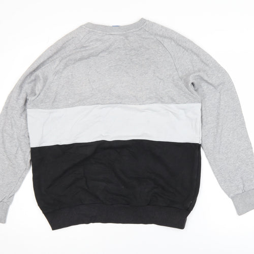 Adidas Women’s Grey Black Colourblock Pullover Sweatshirt Size 12
