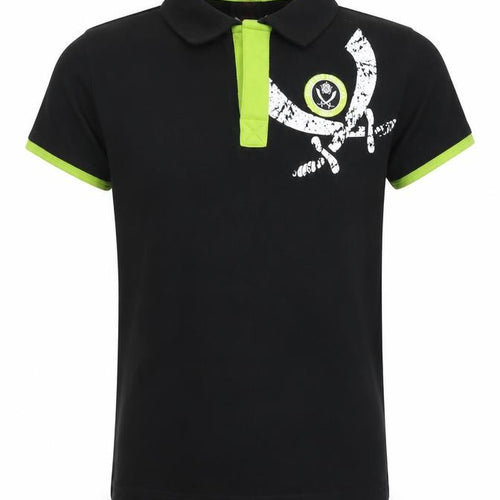 The Blades Boys Black Polo Shirt 14 Years Short Sleeve Football Top