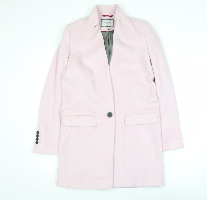 Next Women's Pink Wool Blend Mid-Length Overcoat Size 6