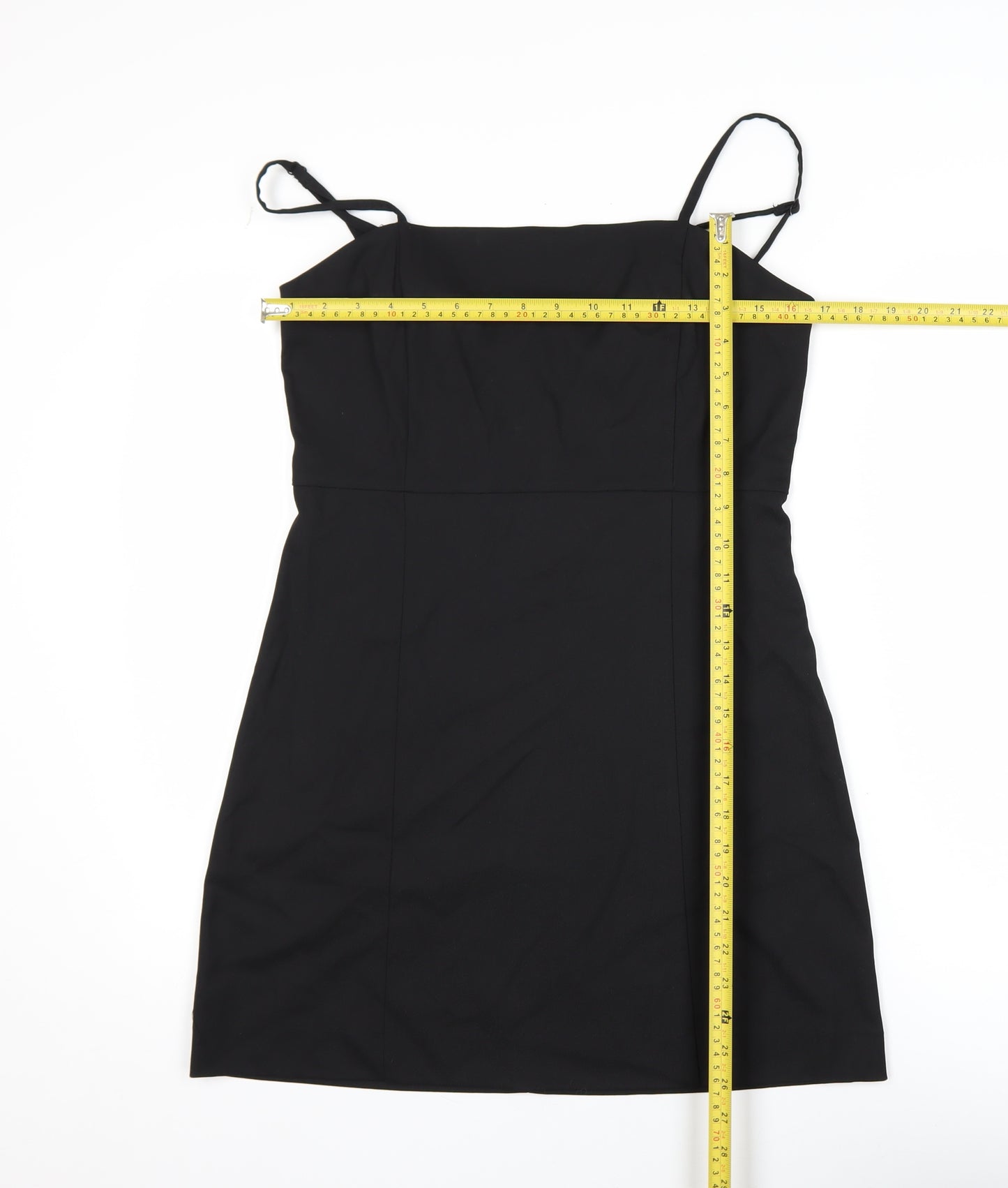 Monki Women's Black Size 14 Slip Dress Knee Length Summer