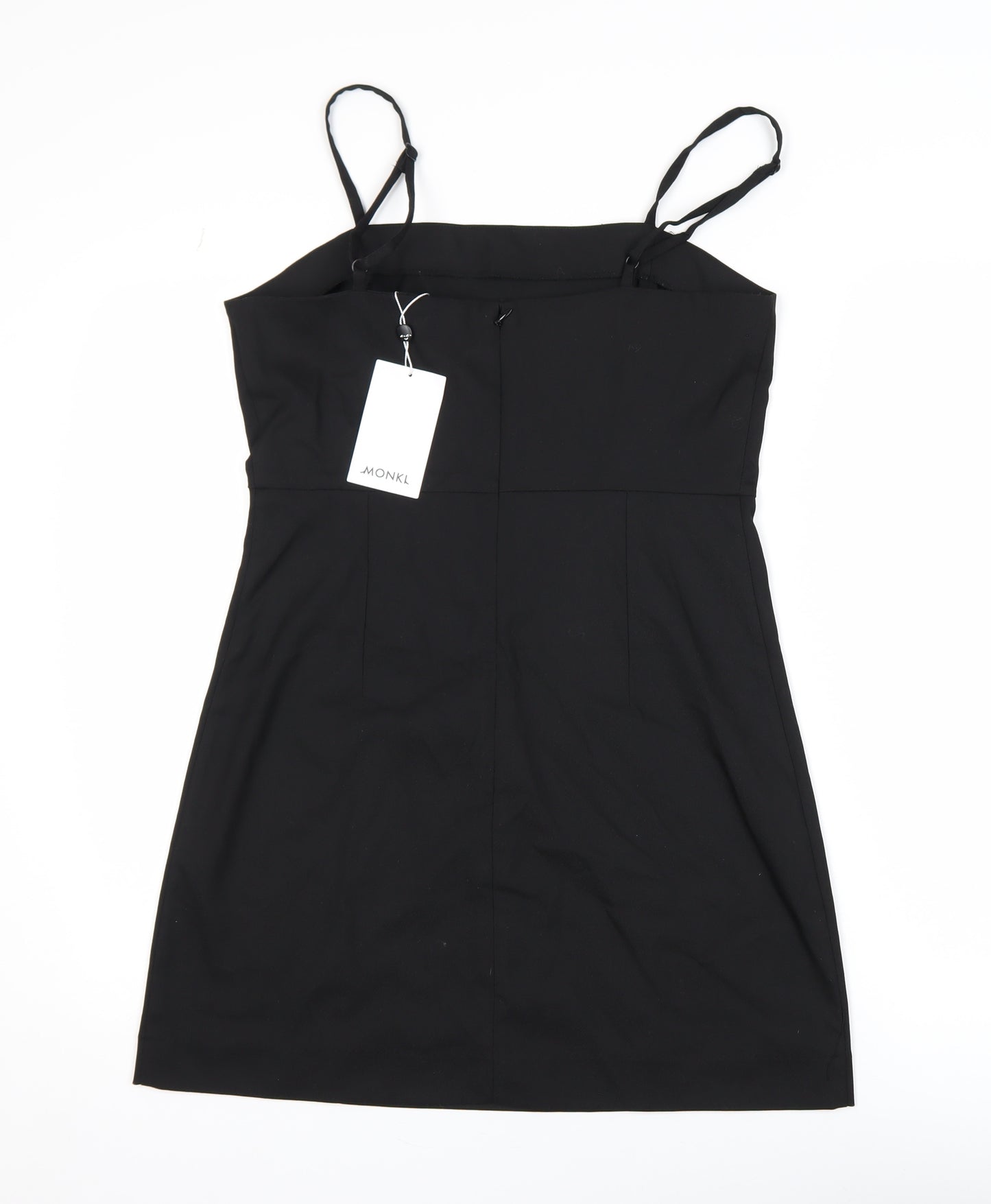 Monki Women's Black Size 14 Slip Dress Knee Length Summer