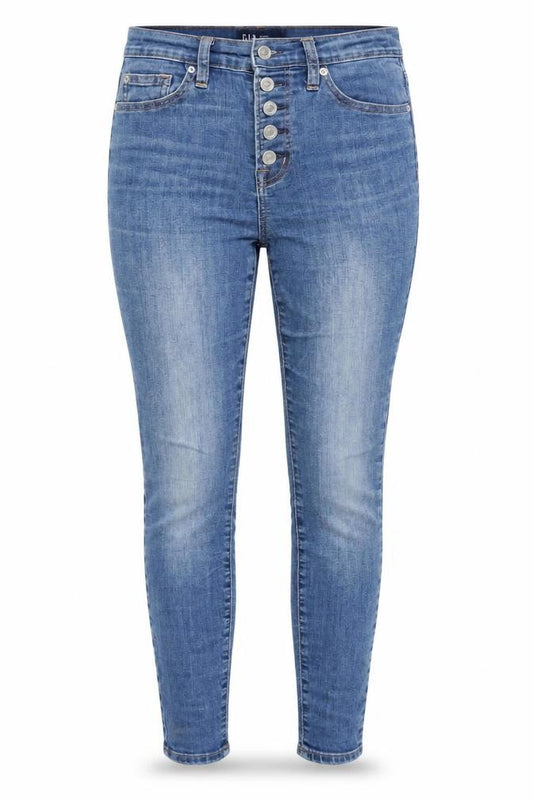 Front view of Gap Women’s Blue Stretch Denim Jegging Jeans, size UK 4, Regular