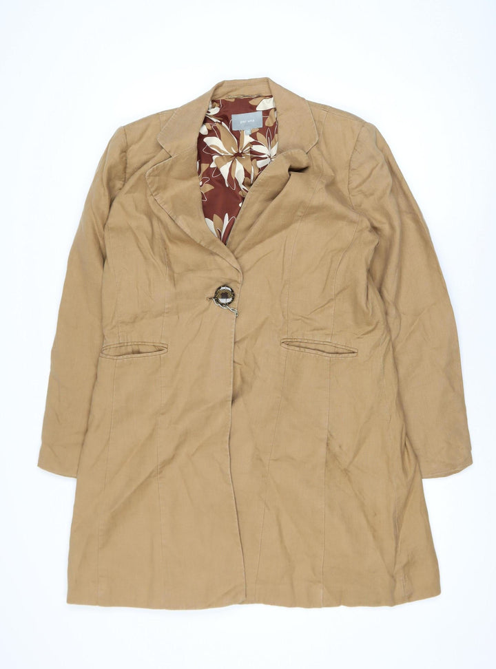 Marks and Spencer Per Una Women's Beige Linen Blazer Size 14