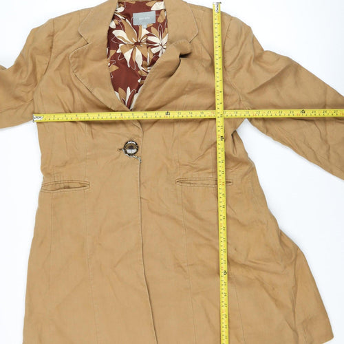 Marks and Spencer Per Una Women's Beige Linen Blazer Size 14