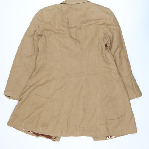 Marks and Spencer Per Una Women's Beige Linen Blazer Size 14