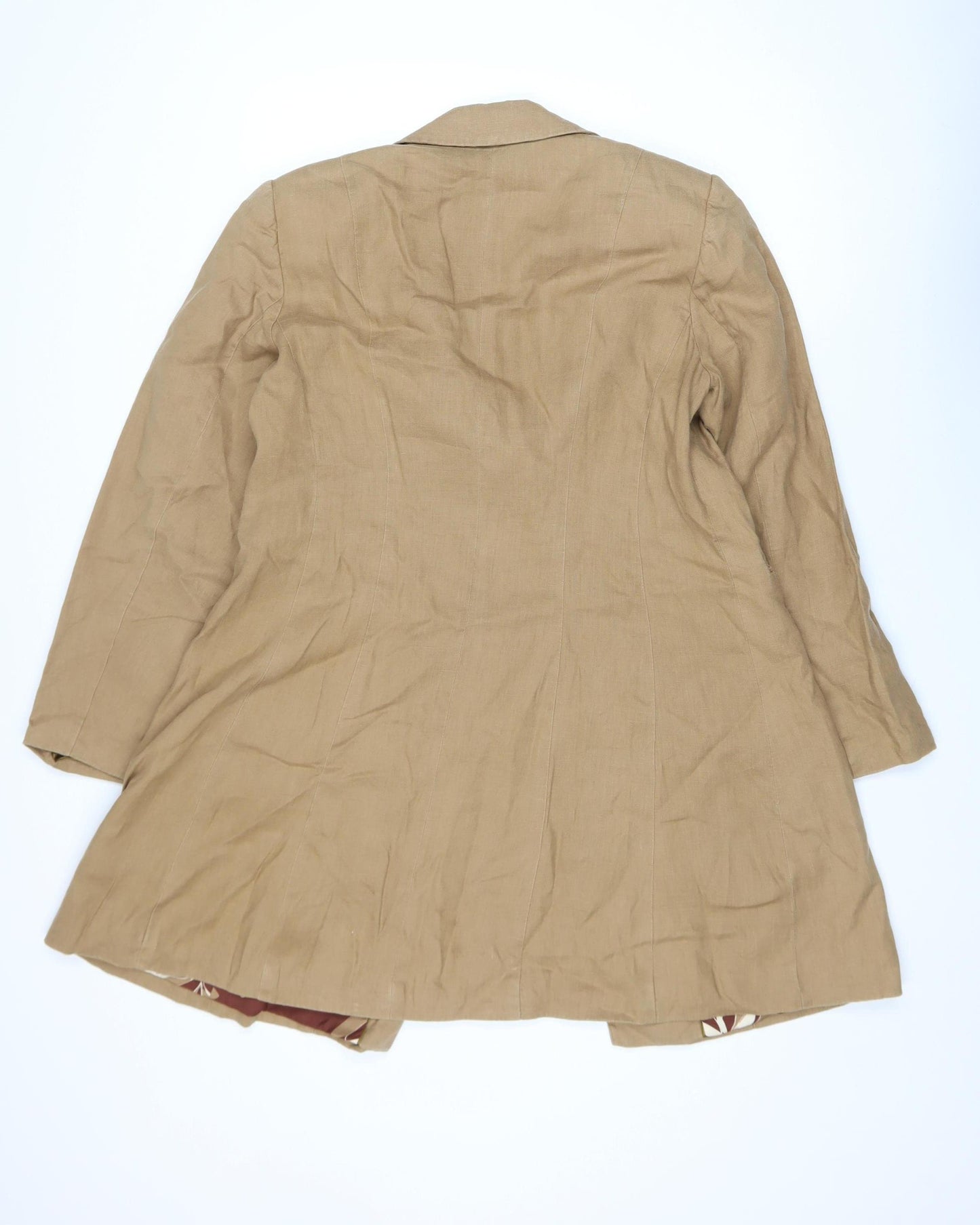 Marks and Spencer Per Una Women's Beige Linen Blazer Size 14