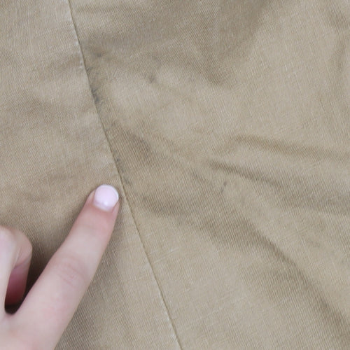 Marks and Spencer Per Una Women's Beige Linen Blazer Size 14