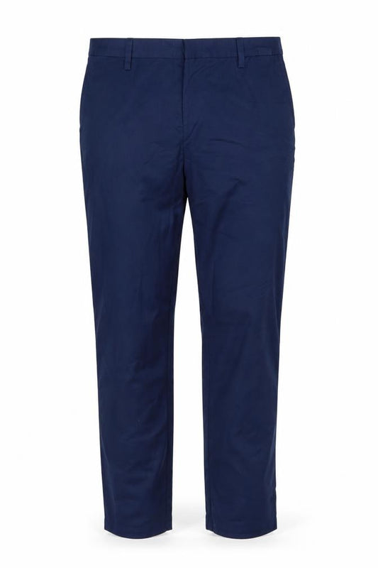 Front view of Crew Clothing Men's Blue Slim Chino Trousers M