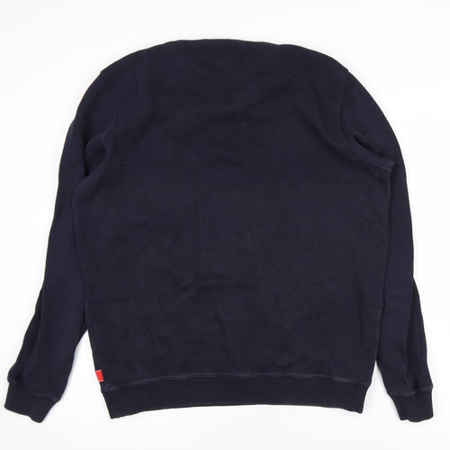 Diesel Mens Blue Logo Crew Neck Cotton Sweatshirt Size L