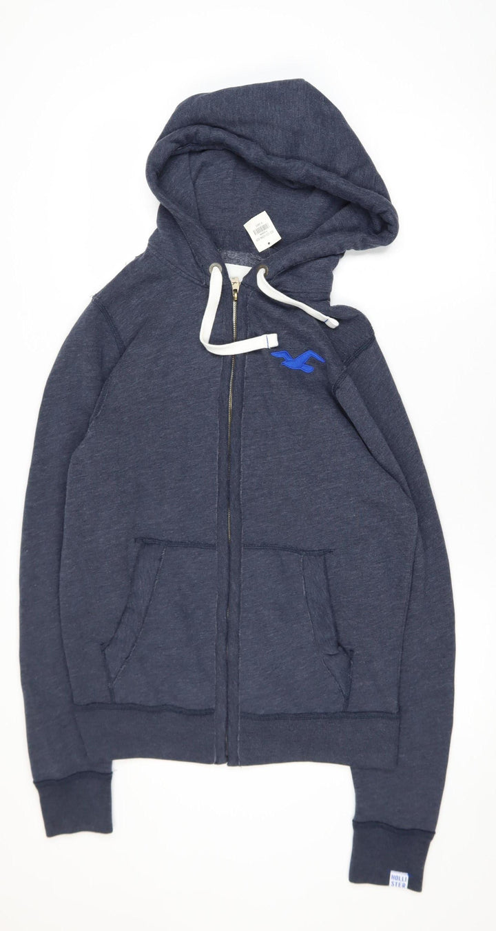Hollister Men's Blue XL Full Zip Hooded Basic Activewear Jacket