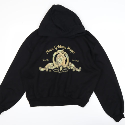 H&M Divided Boys Black MGM Graphic Pullover Hoodie Size L Cotton Blend