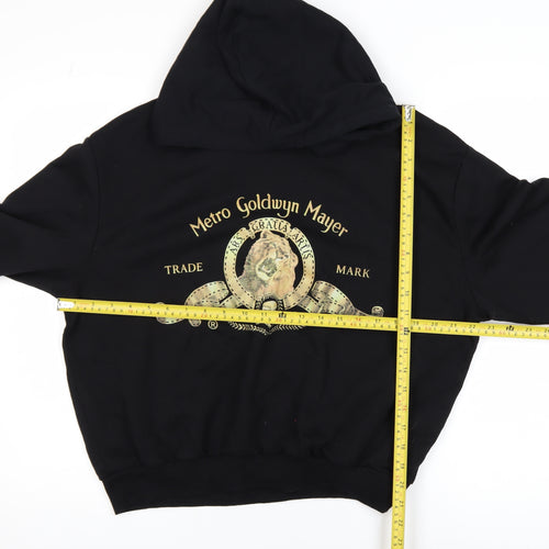 H&M Divided Boys Black MGM Graphic Pullover Hoodie Size L Cotton Blend