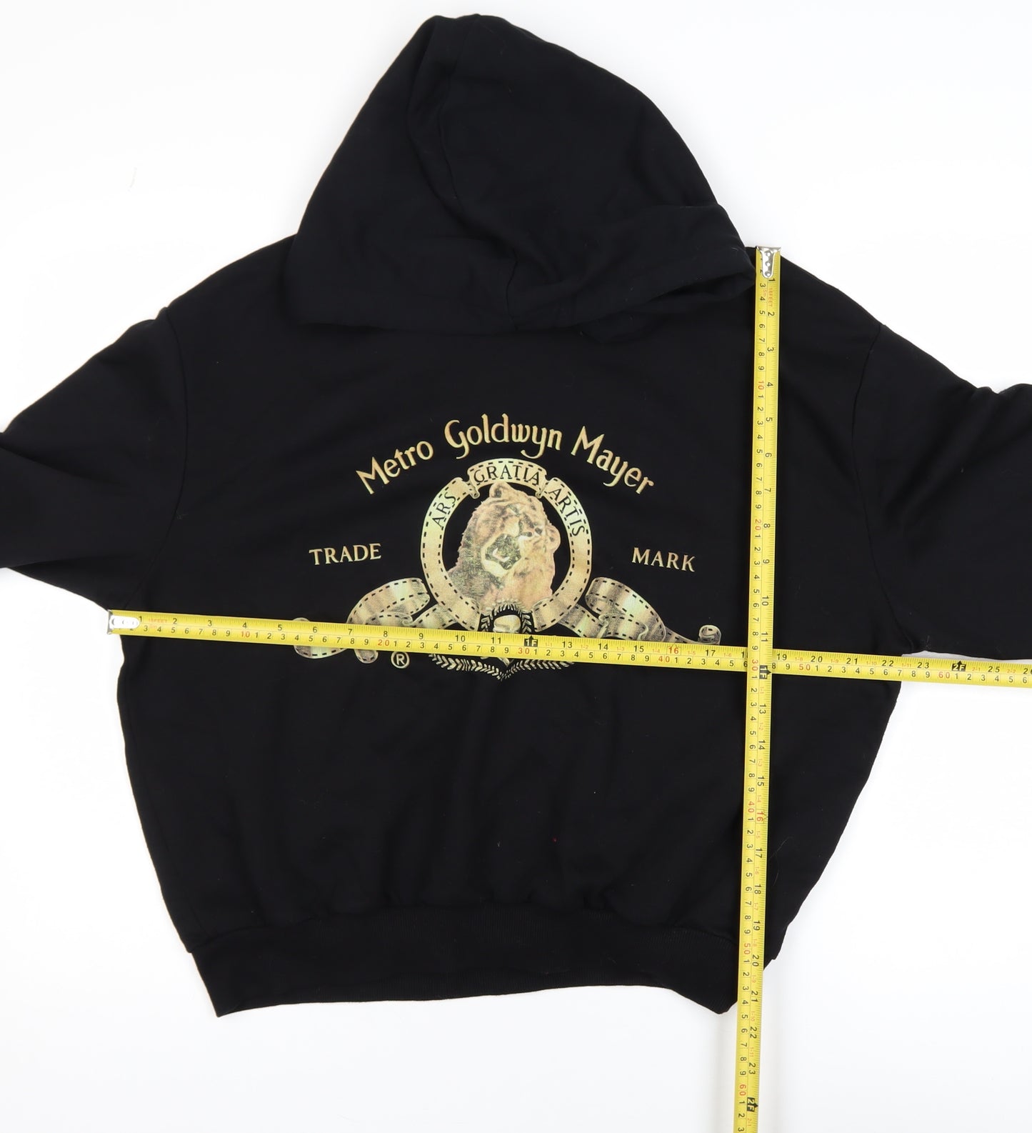H&M Divided Boys Black MGM Graphic Pullover Hoodie Size L Cotton Blend