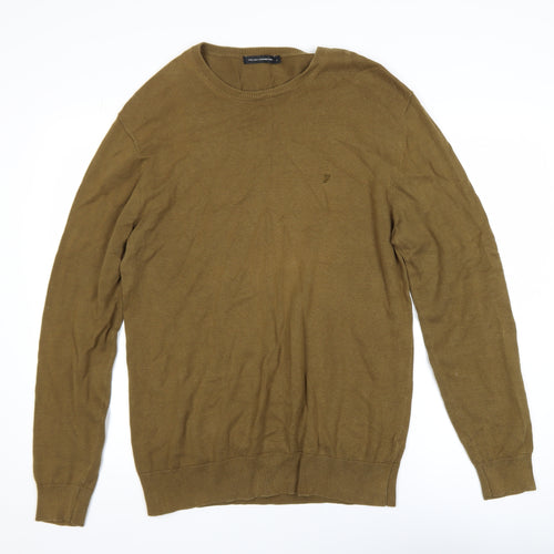 French Connection Women’s Brown Cotton Crew Neck Jumper L