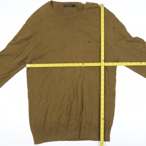 French Connection Women’s Brown Cotton Crew Neck Jumper L