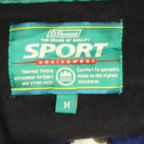 St. Bernard Sport Men's Blue Fleece 1/2 Zip Pullover Sweatshirt M