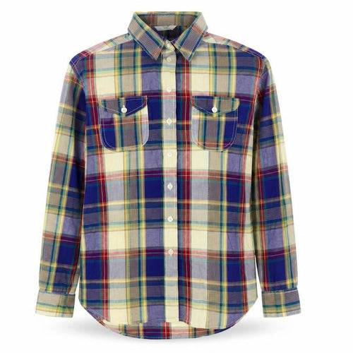 Marks and Spencer Men's Multicoloured Plaid Long Sleeve Regular Fit Cotton Shirt