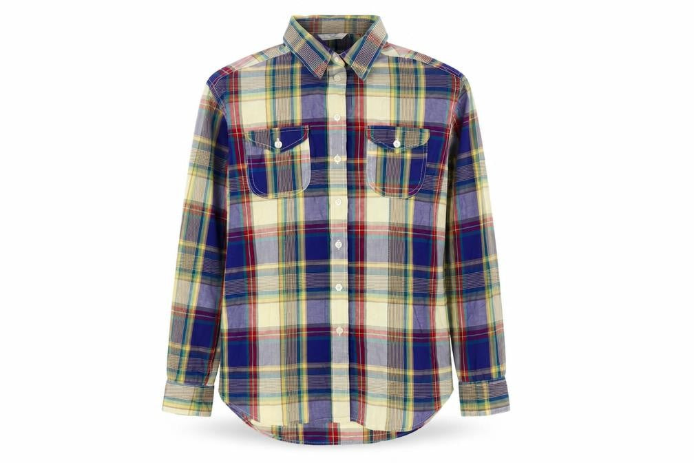 Marks and Spencer Men's Multicoloured Plaid Long Sleeve Regular Fit Cotton Shirt
