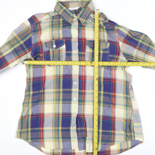 Marks and Spencer Men's Multicoloured Plaid Long Sleeve Regular Fit Cotton Shirt