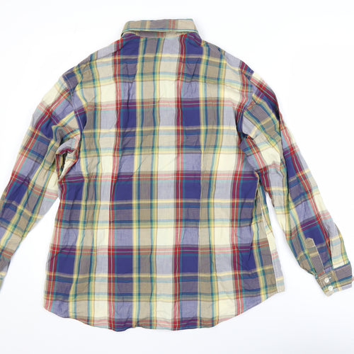 Marks and Spencer Men's Multicoloured Plaid Long Sleeve Regular Fit Cotton Shirt