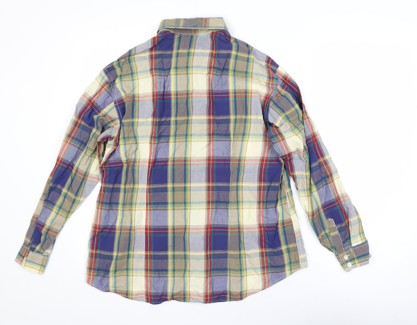 Marks and Spencer Men's Multicoloured Plaid Long Sleeve Regular Fit Cotton Shirt
