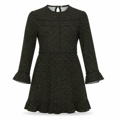 Oasis Women’s Black Polka Dot A-Line Dress Size 10