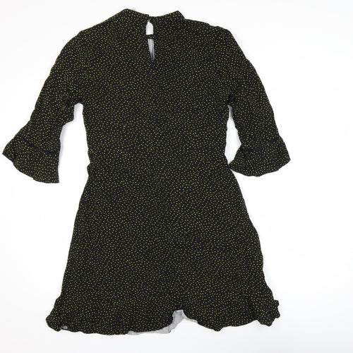 Oasis Women’s Black Polka Dot A-Line Dress Size 10