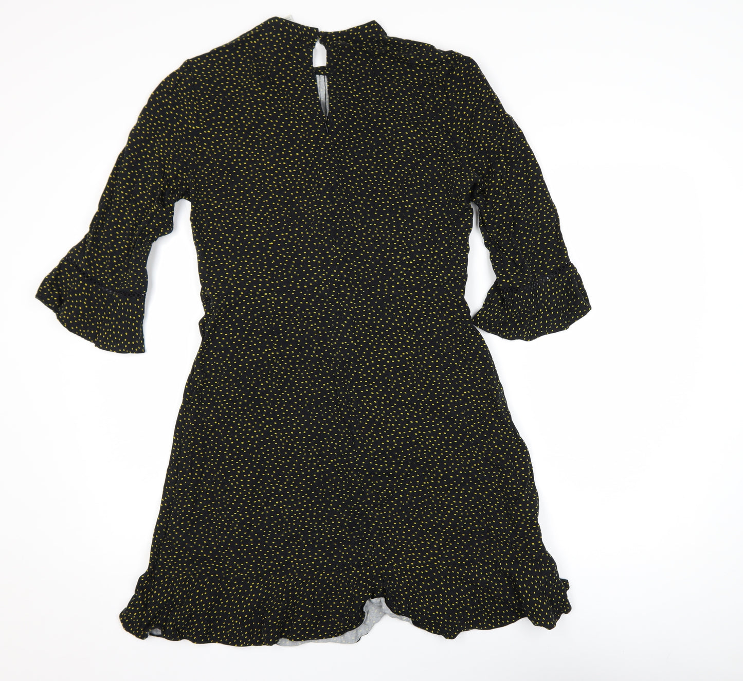 Oasis Women’s Black Polka Dot A-Line Dress Size 10