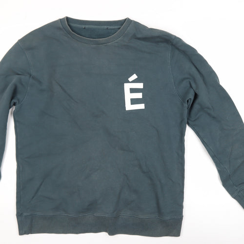 Études Men's Blue L Pullover Sweatshirt with Logo Graphic