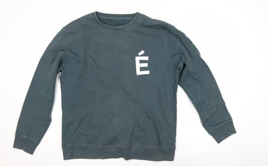 Études Men's Blue L Pullover Sweatshirt with Logo Graphic