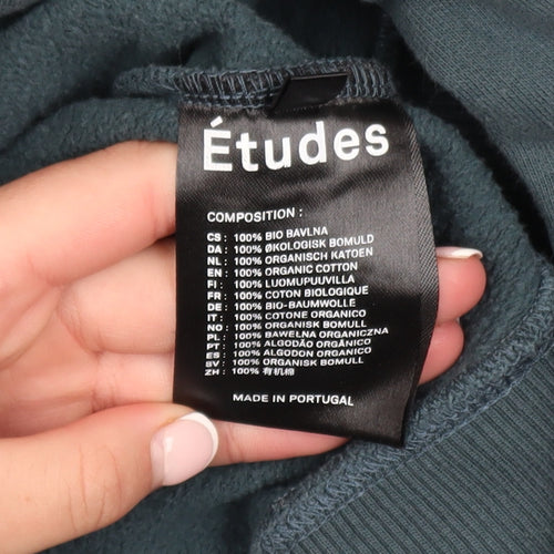 Études Men's Blue L Pullover Sweatshirt with Logo Graphic