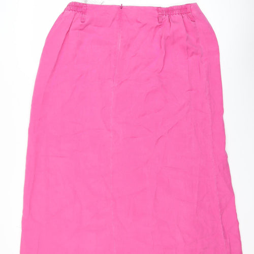 Ann Harvey Womens Pink Linen Blend Midi Pencil Skirt Size 16