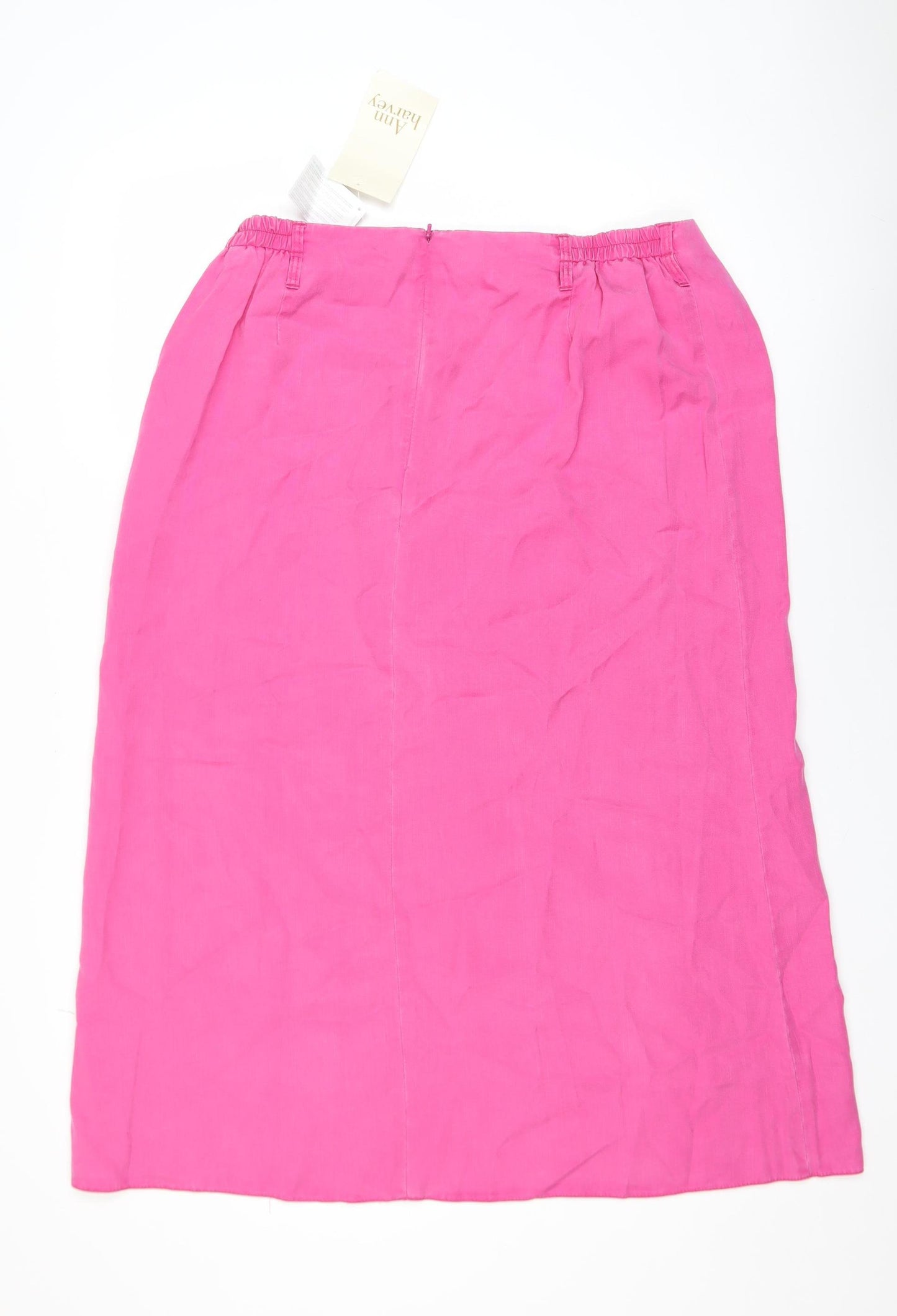 Ann Harvey Womens Pink Linen Blend Midi Pencil Skirt Size 16