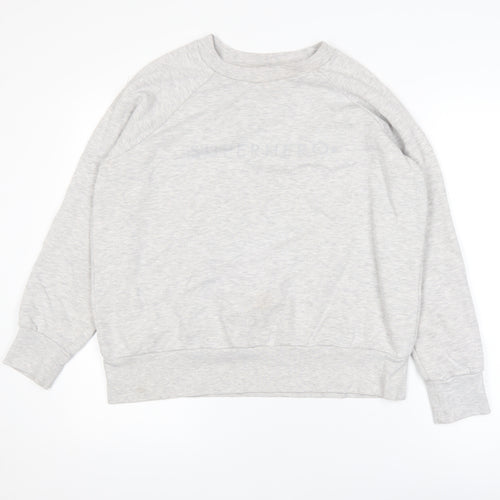 Sweaty Betty Women Grey Cotton Blend Pullover Sweatshirt M