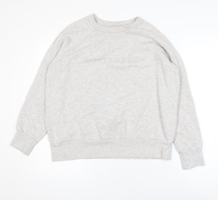 Sweaty Betty Women Grey Cotton Blend Pullover Sweatshirt M