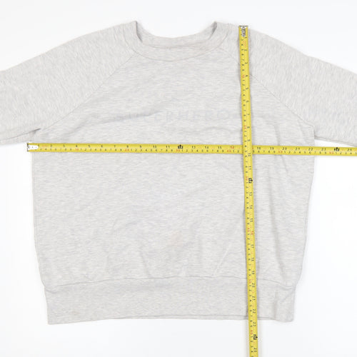 Sweaty Betty Women Grey Cotton Blend Pullover Sweatshirt M