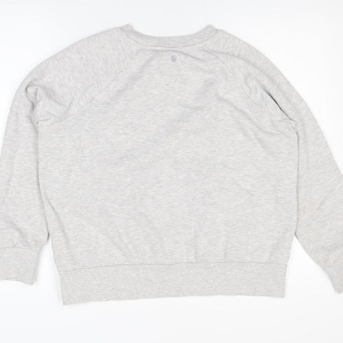 Sweaty Betty Women Grey Cotton Blend Pullover Sweatshirt M