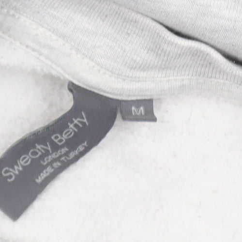 Sweaty Betty Women Grey Cotton Blend Pullover Sweatshirt M