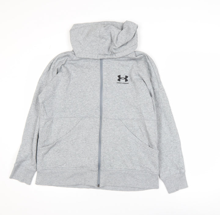 Under Armour Men's Grey Hooded Full Zip Training Jacket Size S