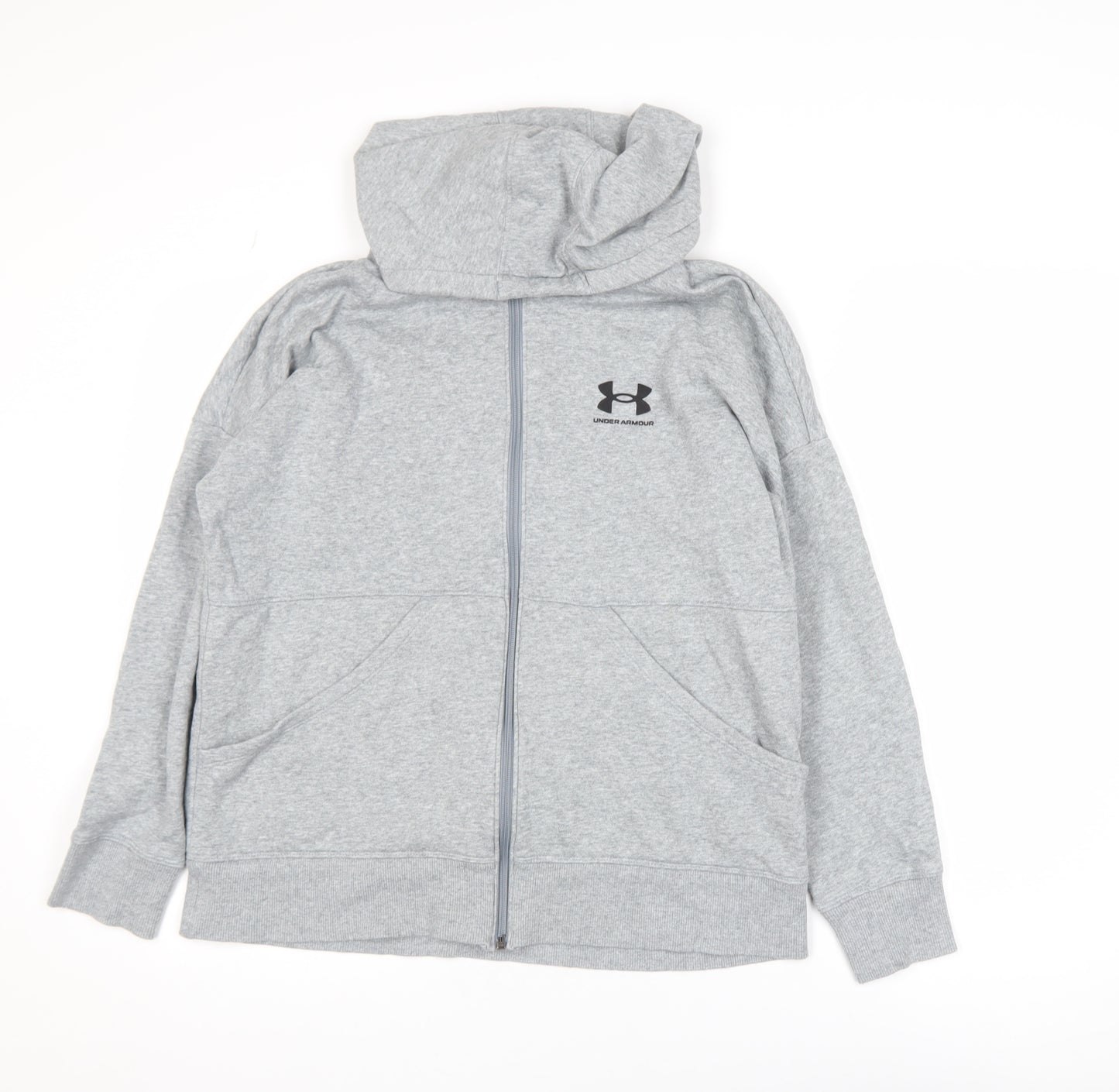 Under Armour Men's Grey Hooded Full Zip Training Jacket Size S