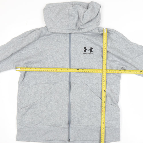 Under Armour Men's Grey Hooded Full Zip Training Jacket Size S