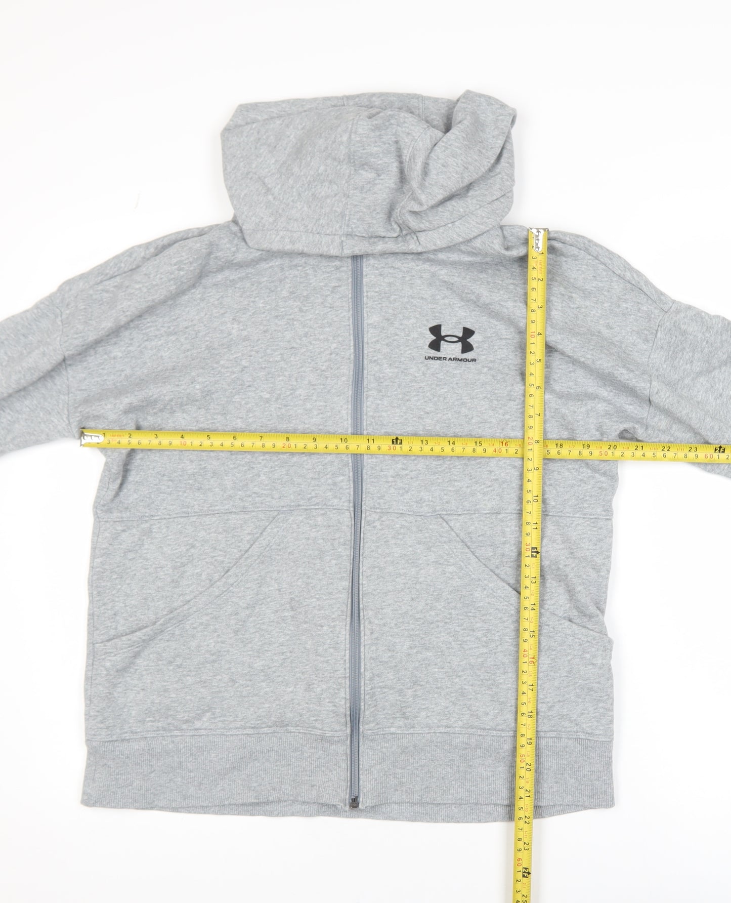 Under Armour Men's Grey Hooded Full Zip Training Jacket Size S