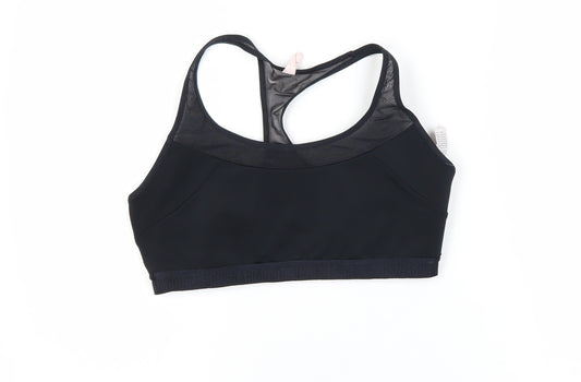 Under Armour Women Black L Racerback Compression Sports Bra