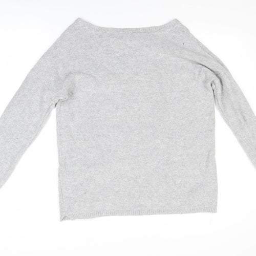 Crew Clothing Co. Women’s Grey Cable-Knit Jumper Size 10