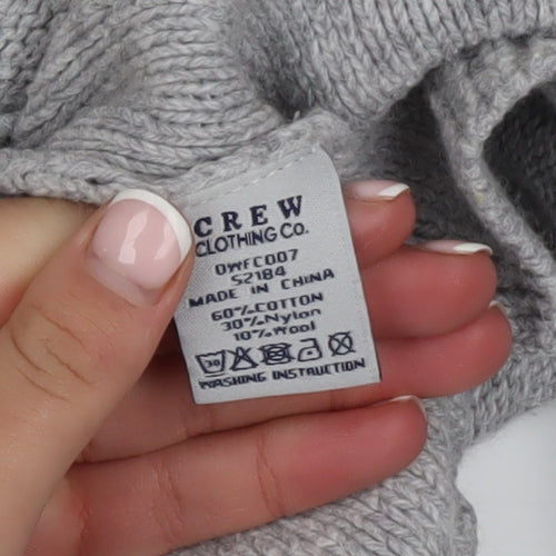 Crew Clothing Co. Women’s Grey Cable-Knit Jumper Size 10