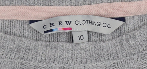 Crew Clothing Co. Women’s Grey Cable-Knit Jumper Size 10